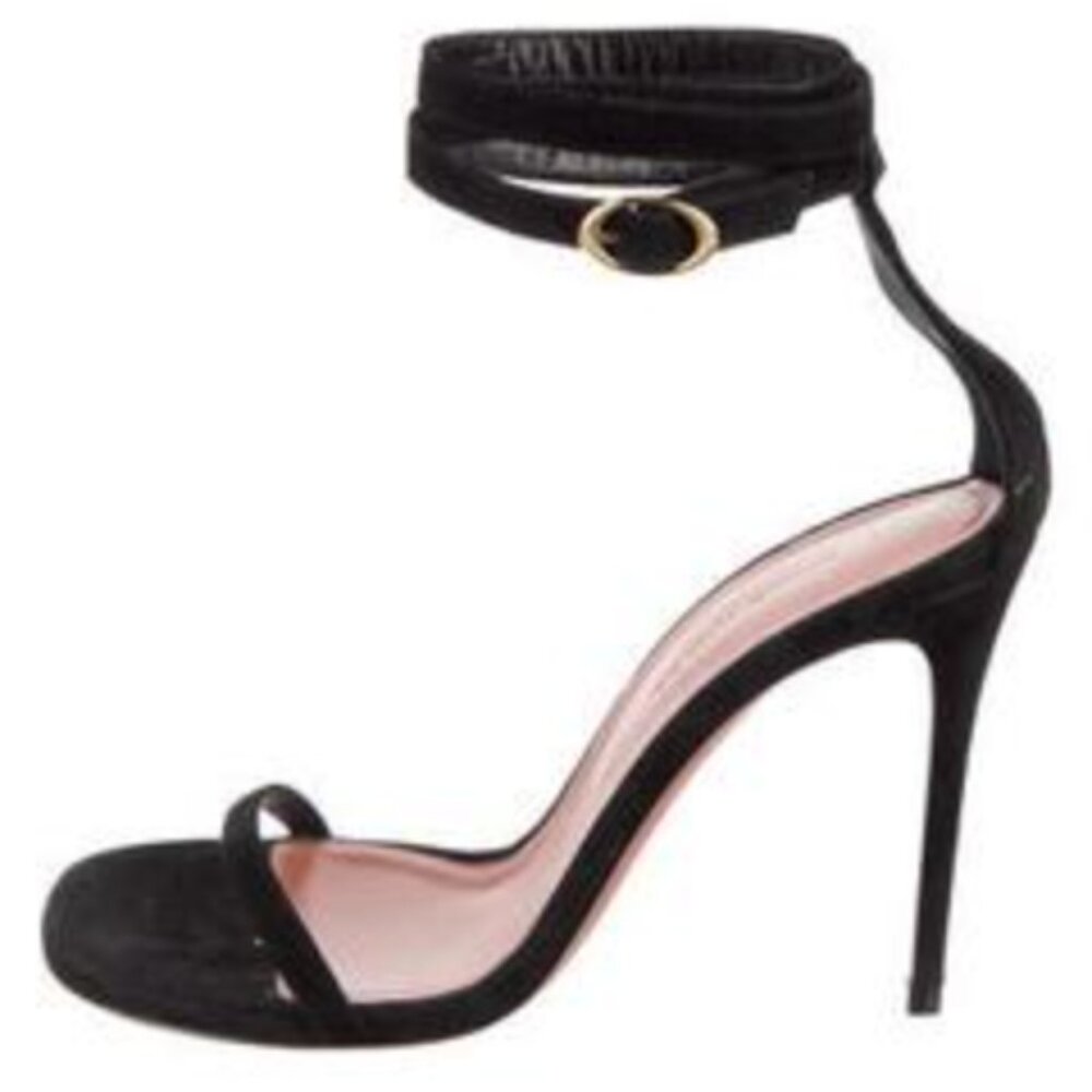 Amina Muaddi Giorgia Suede Sandals